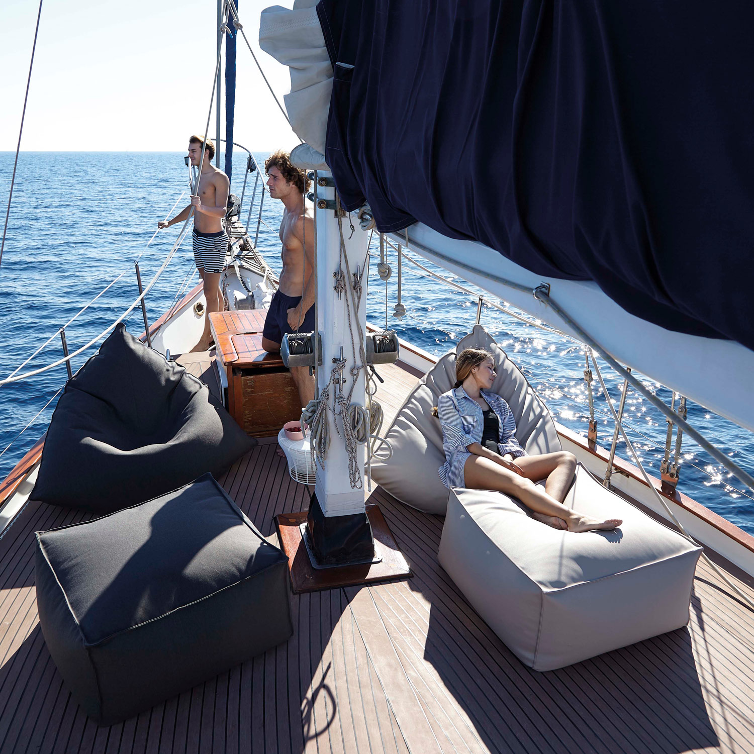 Havemøbler lounge er til udelivet i serien Sail Outdoor fra Gitz Design